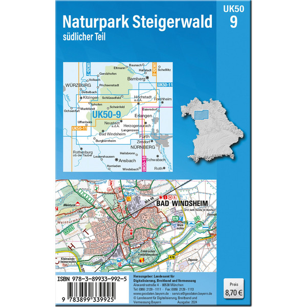 UK50-9 NATURPARK STEIGERWALD, SÜDLICHER TEIL Ansicht 2