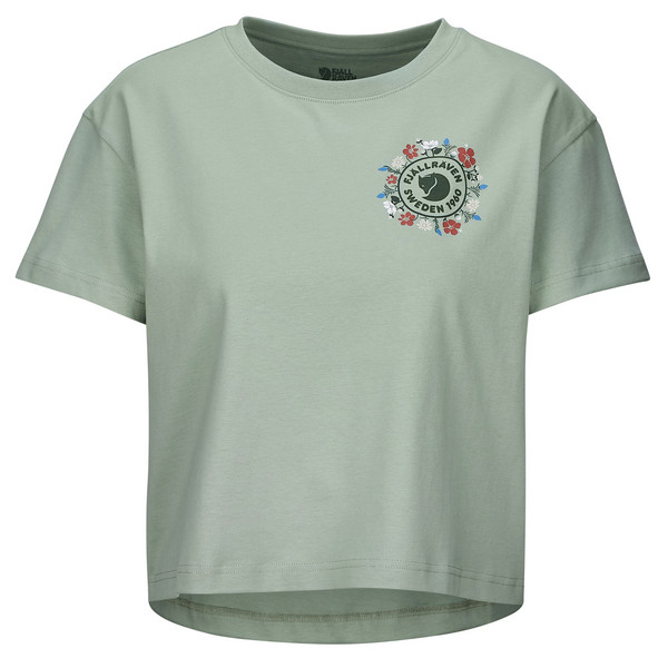 FJÄLLBLOMSTER LOGO T-SHIRT W Damen - T-Shirt-MISTY GREEN
