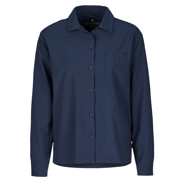W EXPEDITION III L/S Damen - Outdoor Bluse-DEEP BLUE