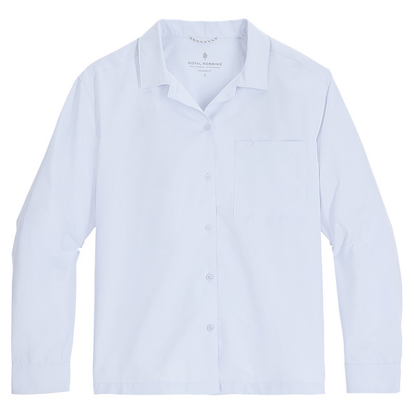W EXPEDITION III L/S Damen - Outdoor Bluse-MISTY BLUE