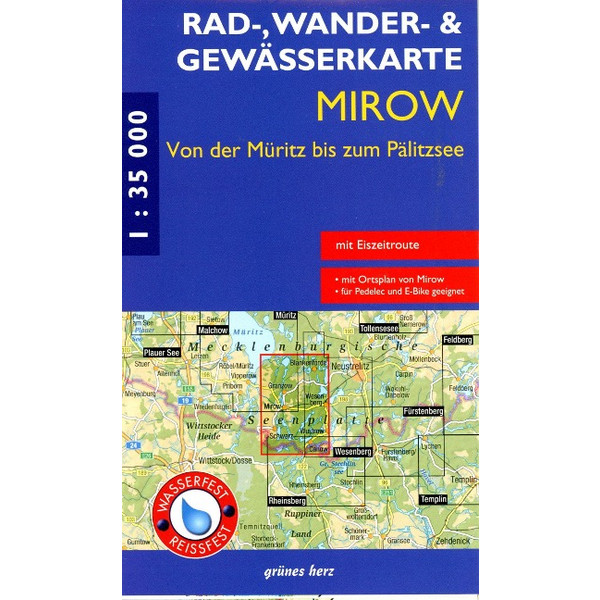 RAD-, WANDER- UND GEWÄSSERKARTE MIROW