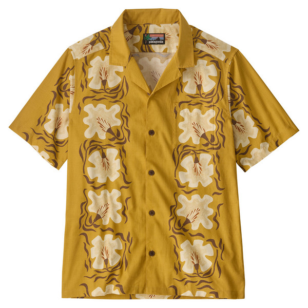 M'S TIDAL THREADS CAMP SHIRT Herren - Outdoor Hemd-FUTURE FLOWERS: HONEY GOLD