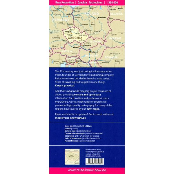 REISE KNOW-HOW TSCHECHIEN / CZECHIA (1:350.000) - Straßenkarte Ansicht 2