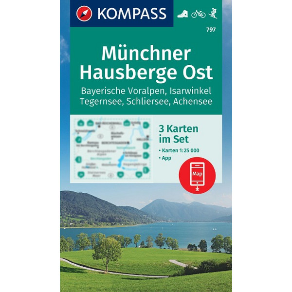 KOMPASS WANDERKARTEN-SET 797 MÜNCHNER HAUSBERGE OST