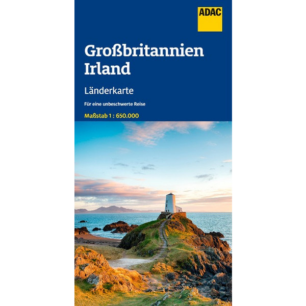 ADAC LÄNDERKARTE GROßBRITANNIEN, IRLAND 1:650.000 - Straßenkarte Ansicht 1