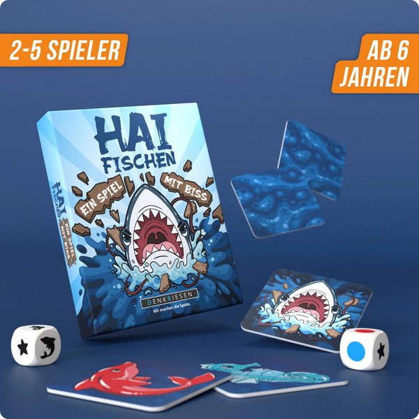 Denkriesen DENKRIESEN - HAIFISCHEN - 'EIN SPIEL MIT BISS' - Reisespiel Ansicht 2