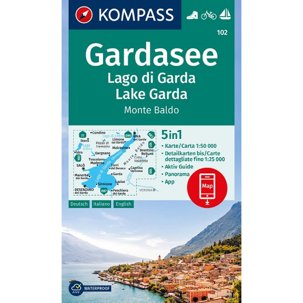 KOMPASS WANDERKARTE 102 GARDASEE