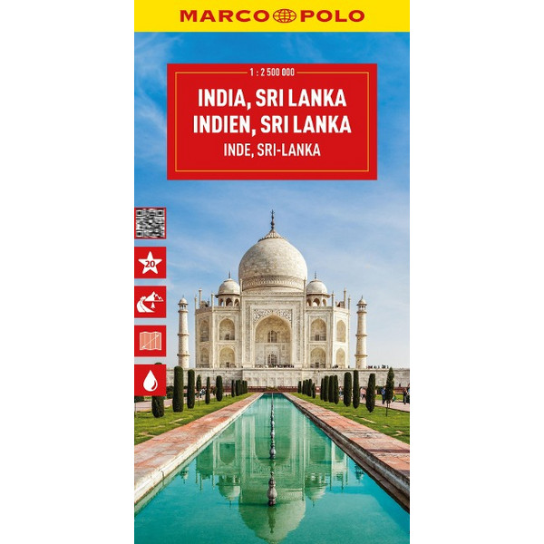 MARCO POLO REISEKARTE INDIEN, SRI LANKA 1:2,5 MIO. - Straßenkarte Ansicht 1
