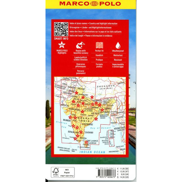MARCO POLO REISEKARTE INDIEN, SRI LANKA 1:2,5 MIO. - Straßenkarte Ansicht 2