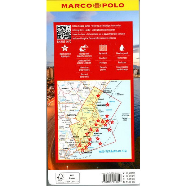 MARCO POLO REISEKARTE COSTA BLANCA 1:200.000 - Straßenkarte Ansicht 2