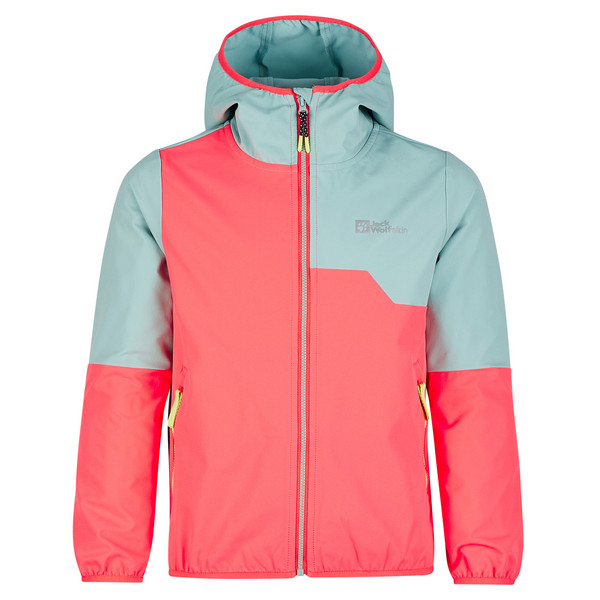 Jack Wolfskin TURBULENCE HOODED JKT K Kinder - Softshelljacke