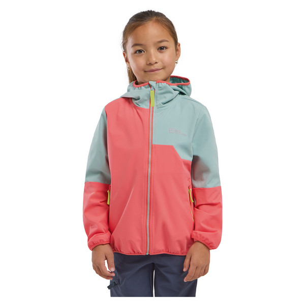 Jack Wolfskin TURBULENCE HOODED JKT K Kinder - Softshelljacke Ansicht 6