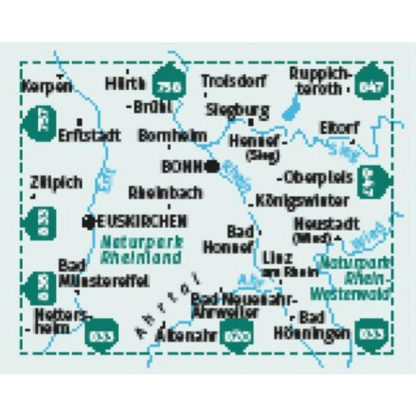 KOMPASS WANDERKARTEN-SET 822 BONN, SIEBENGEBIRGE, AHRTAL Ansicht 2