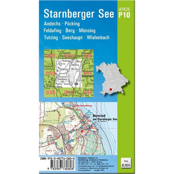 ATK25-P10 STARNBERGER SEE (AMTLICHE TOPOGRAPHISCHE KARTE) - Wanderkarte Ansicht 2