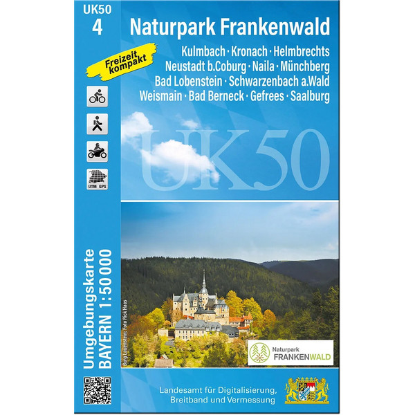 UK50-4 NATURPARK FRANKENWALD (UMGEBUNGSKARTE 1:50000) Ansicht 1