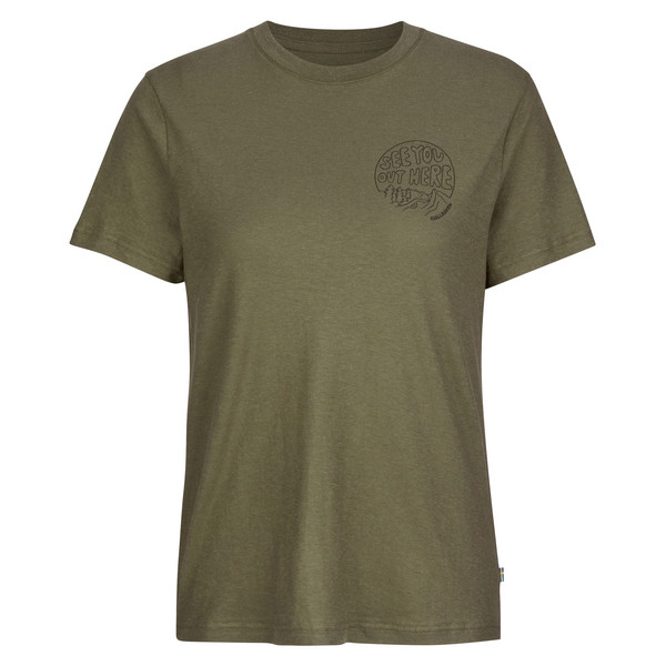 HEMP BLEND OUT HERE T-SHIRT W Damen - T-Shirt-GREEN