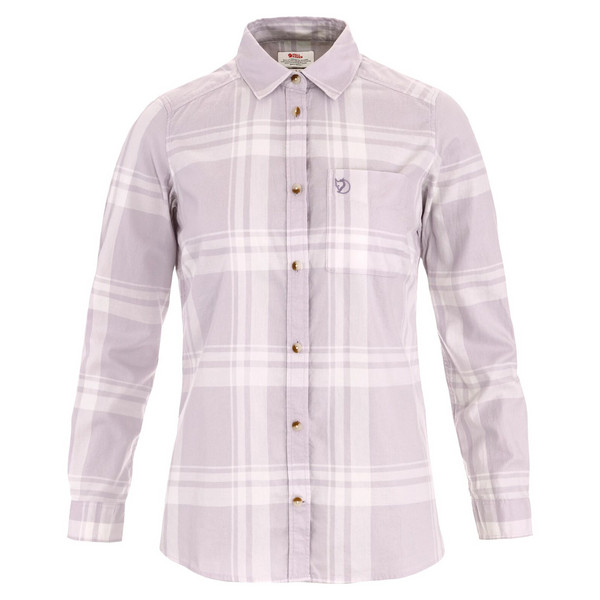 ÖVIK LITE FLANNEL SHIRT W Damen - Flanellhemd-LAVENDER MIST-EGGSHELL