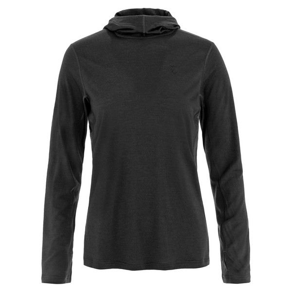 ABISKO WOOL HOODIE W Damen - Hoodie-BLACK