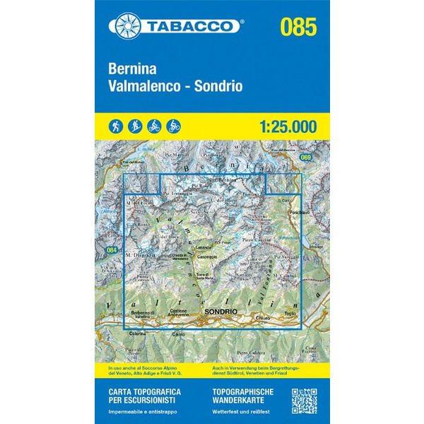 085 BERNINA - VALMALENCO - SONDRIO - Wanderkarte Ansicht 1