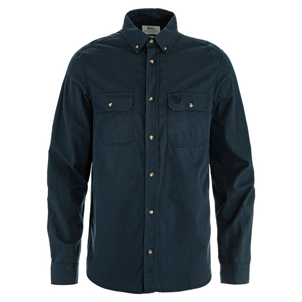 ÖVIK LITE FLANNEL SHIRT M Herren - Flanellhemd-DARK NAVY