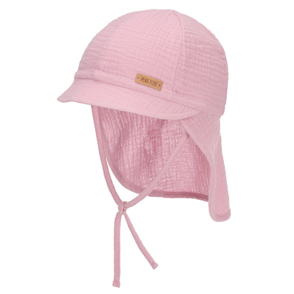 NACKENSCHUTZ MULL UV Kinder - Sonnenhut-MAUVE