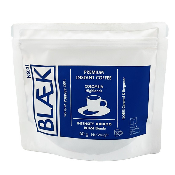 Blaek Coffee BLAEK PREMIUM INSTANT KAFFEE, 60G BAG - Kaffee Ansicht 1