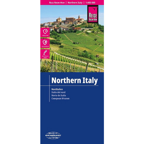 REISE KNOW-HOW LANDKARTE ITALIEN, NORD / NORTHERN ITALY - Straßenkarte