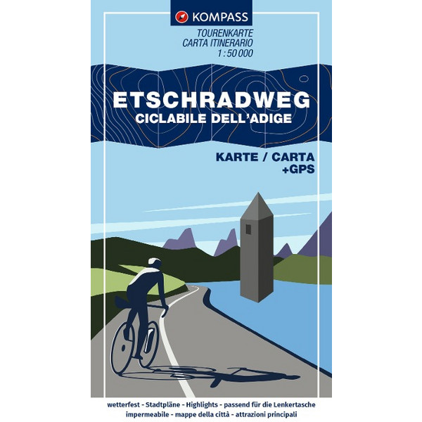 KOMPASS FAHRRAD-TOURENKARTE ETSCHRADWEG