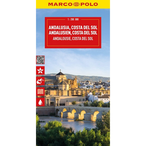 MARCO POLO REISEKARTE ANDALUSIEN, COSTA DEL SOL 1:200.000 - Straßenkarte Ansicht 1