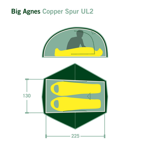 Big Agnes COPPER SPUR UL2 - Kuppelzelt Ansicht 2