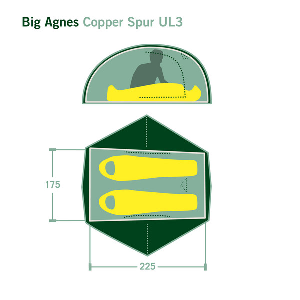 Big Agnes COPPER SPUR UL3 - Kuppelzelt Ansicht 2