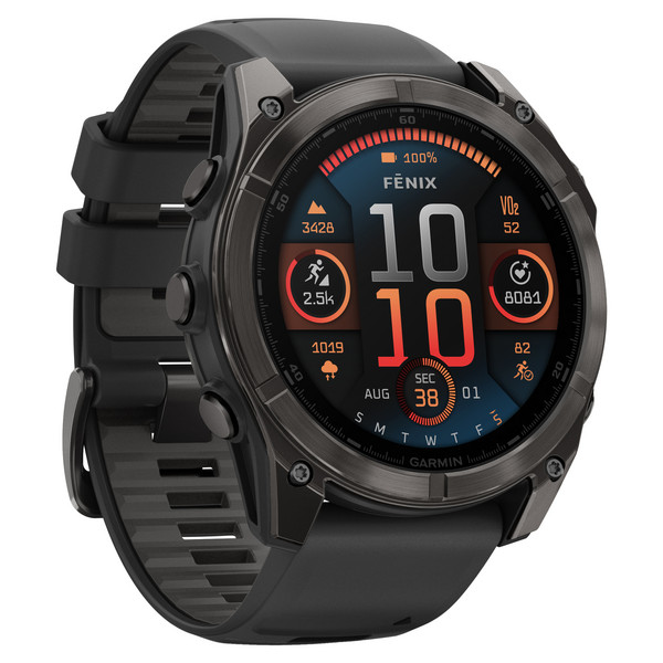 FENIX 8 - 51 MM AMOLED - Smartwatch-SCHWARZ/CARBONGRAU TITAN DLC