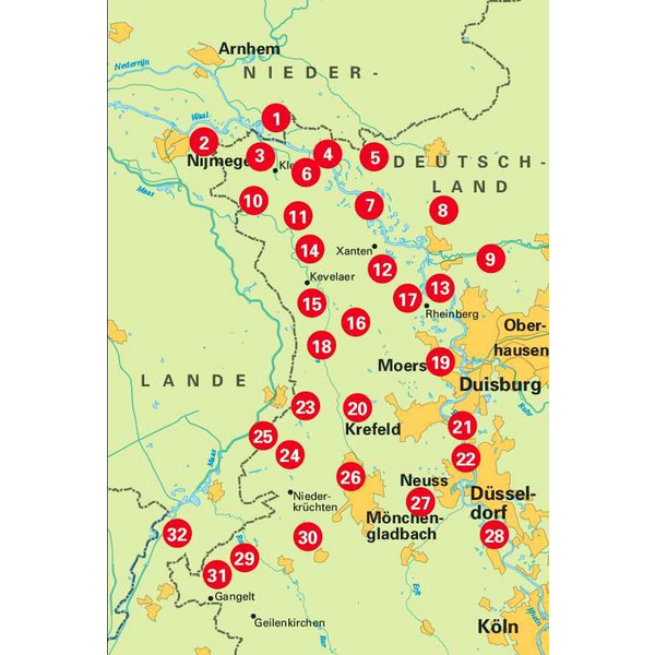 NIEDERRHEIN RADLANDLUST, 32 LIEBLINGSTOUREN, E-BIKE-GEEIGNET - Radwanderführer Ansicht 2