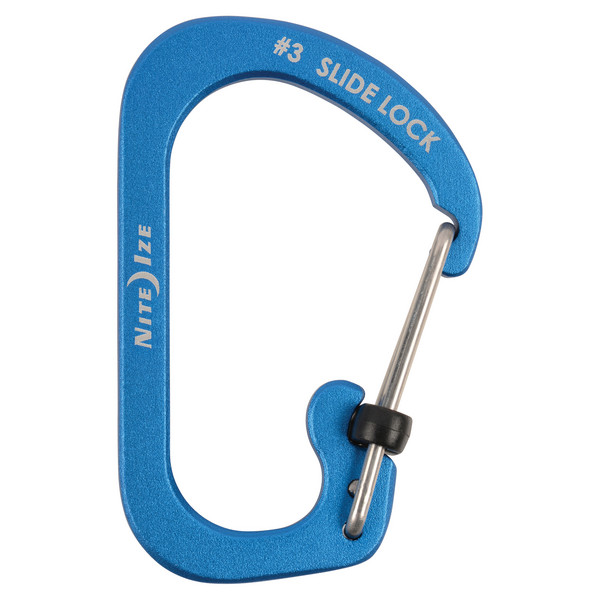 SLIDELOCK CARABINER ALUMINUM - Schlüsselanhänger-BLAU