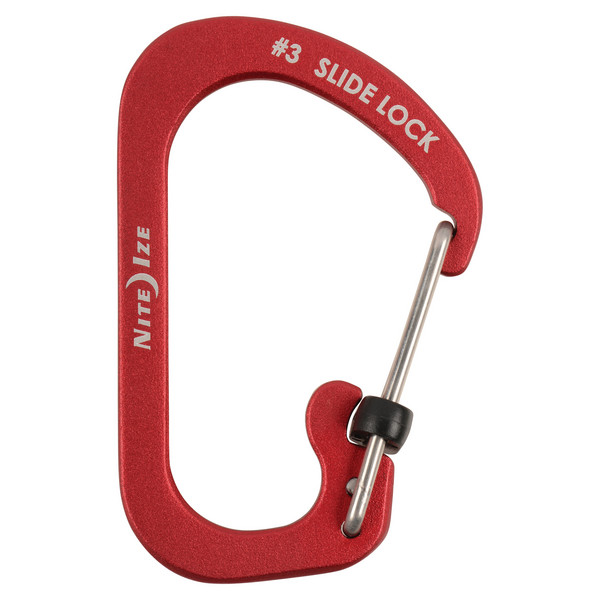 SLIDELOCK CARABINER ALUMINUM - Schlüsselanhänger-ROT