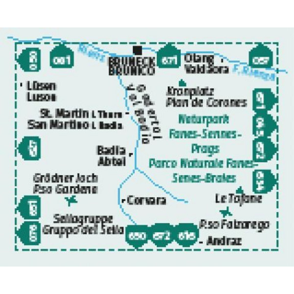 KOMPASS WANDERKARTE 51 GADERTAL / VAL BADIA 1:25.000 Ansicht 2
