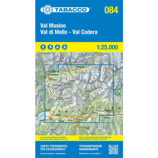 VAL MASINO-VAL DI MELL VAL CODERA - Wanderkarte