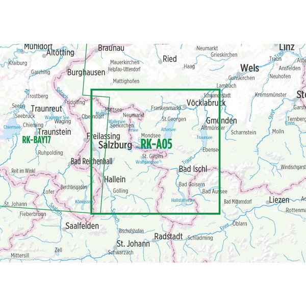 RADKARTE SALZKAMMERGUT - SALZBURGER SEENLAND (RK-A05) - Fahrradkarte Ansicht 2