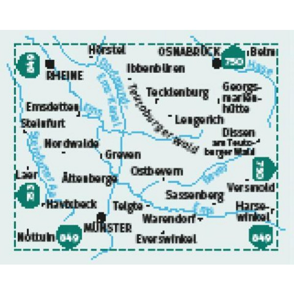 KOMPASS WANDERKARTEN-SET 863 MÜNSTER, OSNABRÜCK (2 KARTEN) Ansicht 2