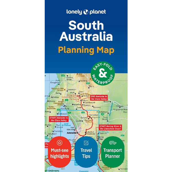 LONELY PLANET SOUTH AUSTRALIA PLANNING MAP - Straßenkarte Ansicht 1