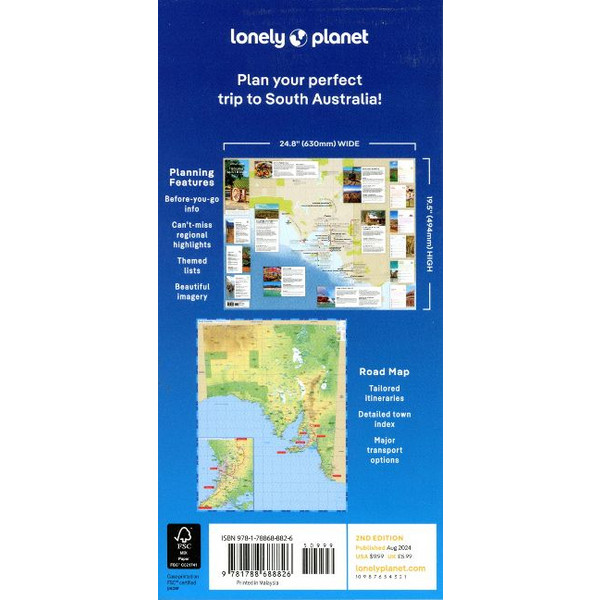 LONELY PLANET SOUTH AUSTRALIA PLANNING MAP - Straßenkarte Ansicht 2