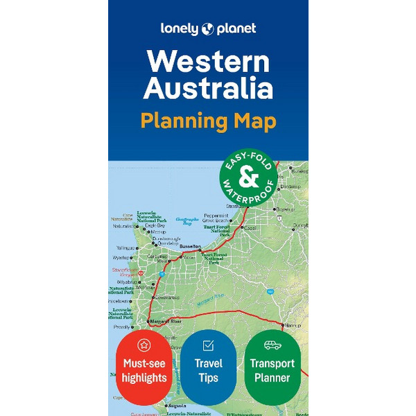LONELY PLANET WESTERN AUSTRALIA PLANNING MAP - Straßenkarte
