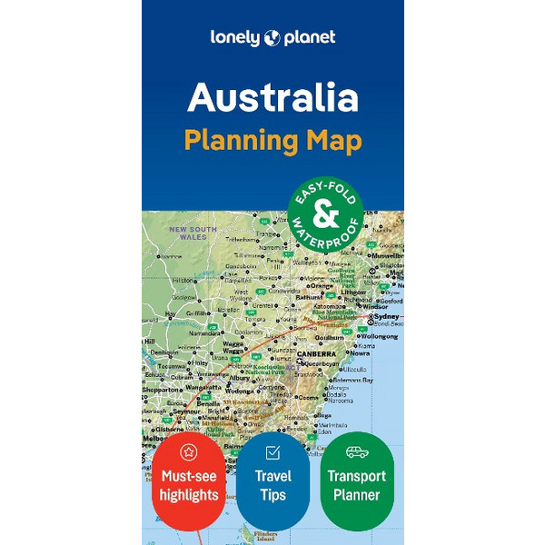 LONELY PLANET AUSTRALIA PLANNING MAP - Straßenkarte Ansicht 1