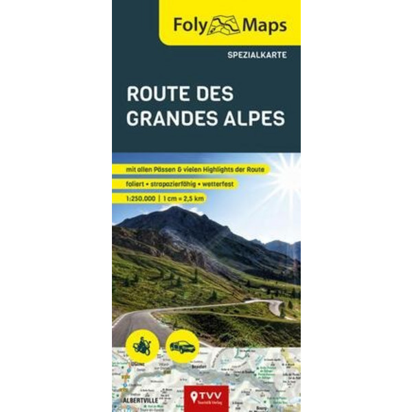 FOLYMAPS ROUTE DES GRANDES ALPES SPEZIALKARTE - Straßenkarte
