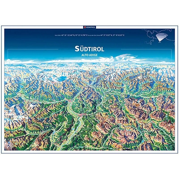 KOMPASS PANORAMA-POSTER SÜDTIROL, ALTO ADIGE - Poster