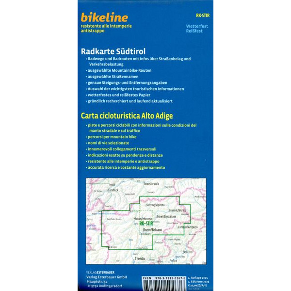 RADKARTE SÜDTIROL - Fahrradkarte Ansicht 2