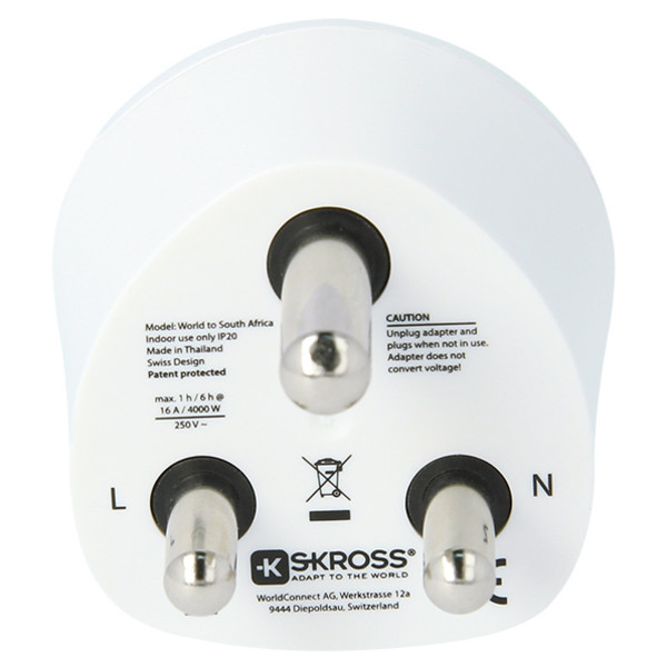 Skross WORLD TO ZA - Reisestecker Ansicht 4