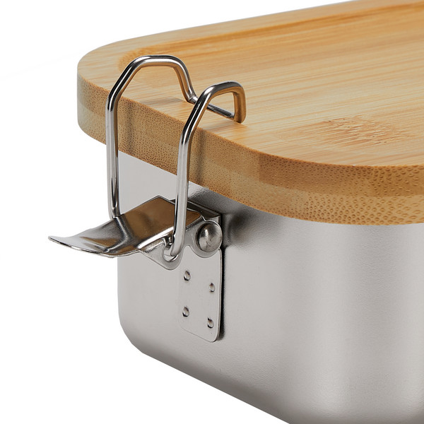 CJH EDELSTAHL LUNCH BOX BAMBUSDECKEL - Dose Ansicht 2