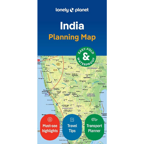 LONELY PLANET INDIA PLANNING MAP - Straßenkarte Ansicht 1