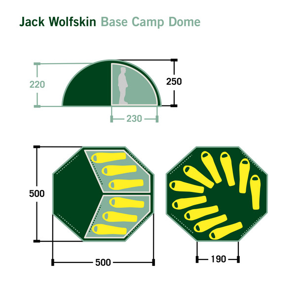 Jack Wolfskin BASE CAMP DOME - Gruppenzelt Ansicht 2